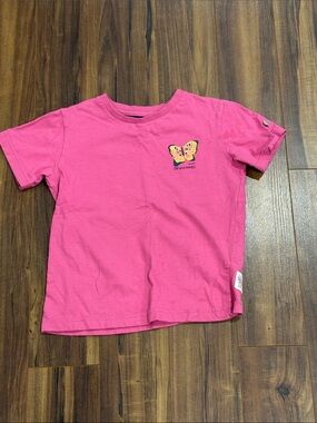 Fat Face Pink Short Sleeve Tee with Yellow Butterfly